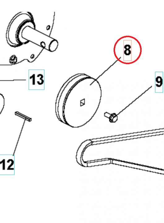 Pulley Transmission Belt à 1 5986813-01 in the group at Entreprenadbutiken (5986813-01)