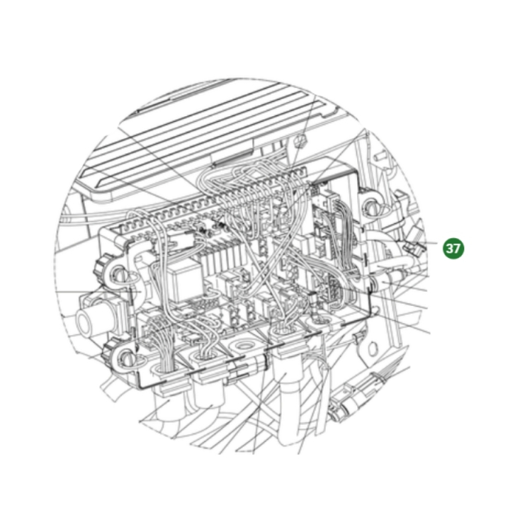 Wiring assembly hydraulic press snsr w109 in the group at Entreprenadbutiken (5992130-01)
