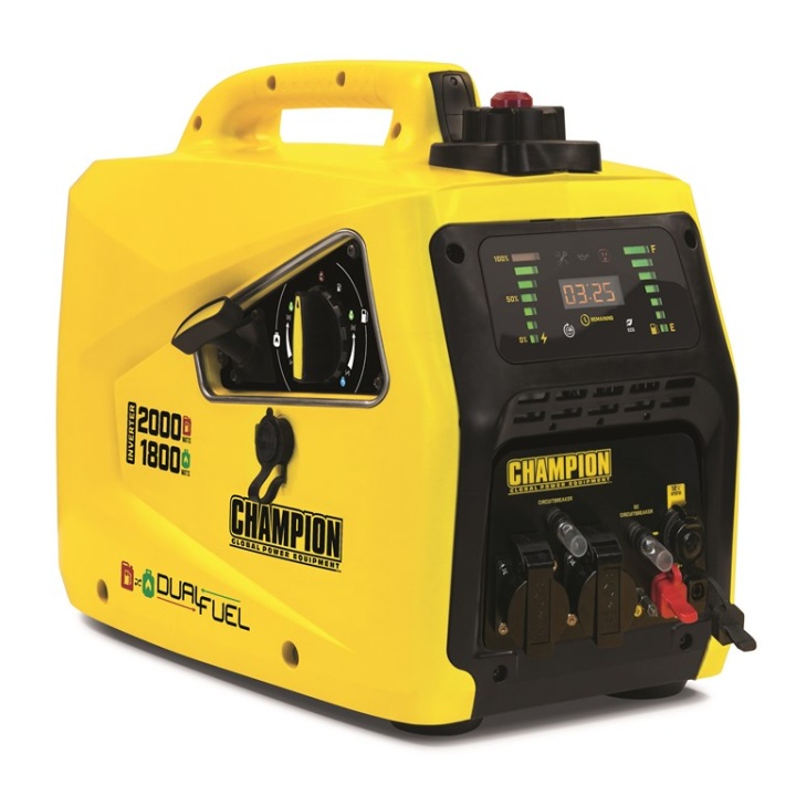 Champion Dual Fuel Inverter 2000W Generator in the group Construction / Power Generators / Power Generators Champion / Inverter Generators at Entreprenadbutiken (82001i-DF-SC)