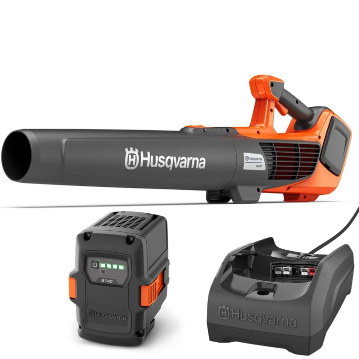 Husqvarna 122iB with battery and charger in the group Garden / Blowers / Battery blowers at Entreprenadbutiken (9708273-02)