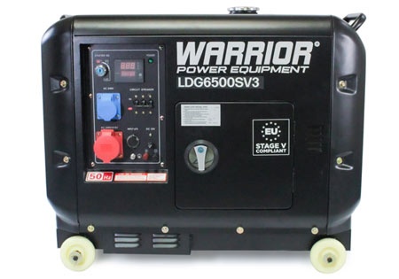 Warrior 6.25 kVa Diesel, 3-phase - Remote, ATS in the group Construction / Power Generators at Entreprenadbutiken (LDG6500SV3)
