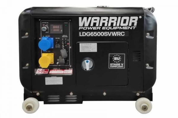 Warrior 6.25 kVa Diesel, 3-phase - Remote in the group Construction / Power Generators at Entreprenadbutiken (LDG6500SV3WRC)