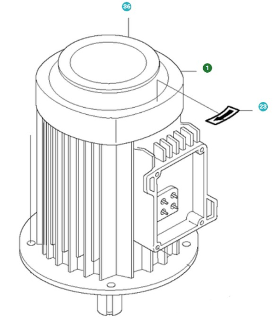 Electric motor 9.2Kw, 230V 5013656-02