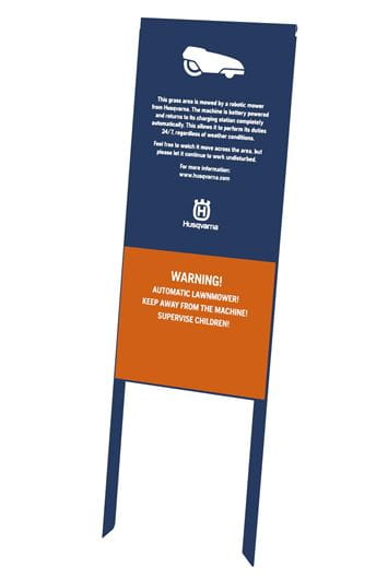 Warning sign Husqvarna Robotic