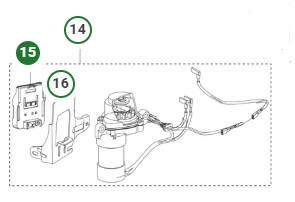 Battery holder Husqvarna HS166AE