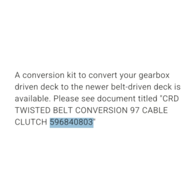 Service Kit 97 Crd Tire Cable 5968408-03