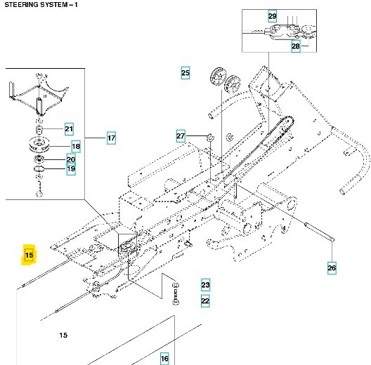 Cable compl ProFlex 18, 21, 422Ts, 422Ts AWD