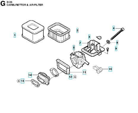 Carburettor Husqvarna 3120XP