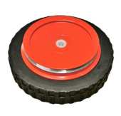 Drive wheel with red aluminum rim Drive wheel with red aluminum rim