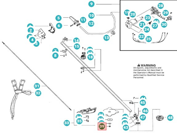 Nut Blade shaft 5038563-01