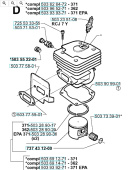 Cylinder Husqvarna 362XP, 371XP Cylinder Husqvarna 362XP, 371XP