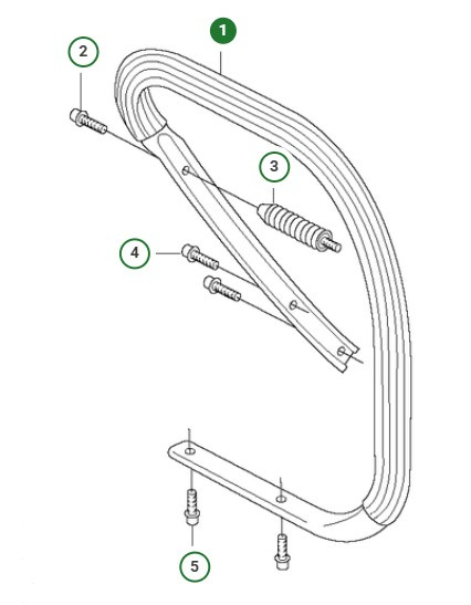 Front handle assembly not heated