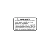 Warning Spark arrester net Us 5229286-02 Warning Spark arrester net Us 5229286-02