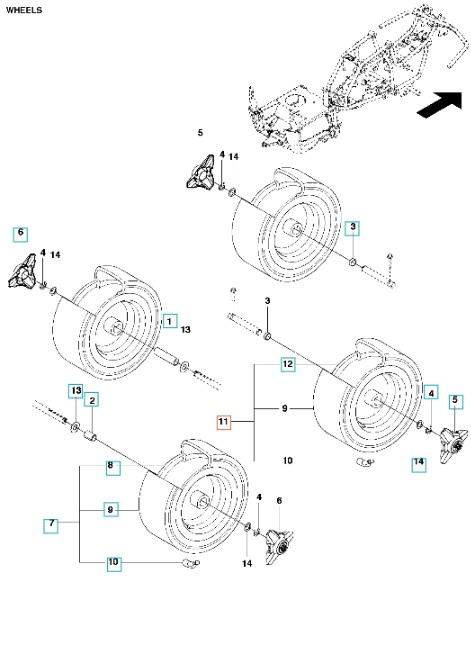 Wheel R115B, R115B, R213C, R214, R214TC, R216, R316T, R11C, R13