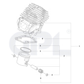 Cylinder kit D46 H560/562 spare part, MC25 Cylinder kit D46 H560/562 spare part, MC25
