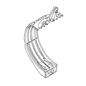 Handle holder left, D130 husqv Handle holder left, D130 husqv