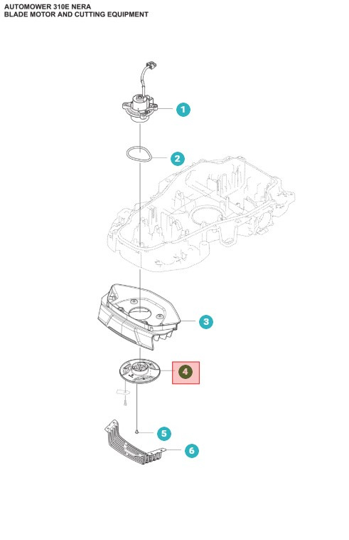 Blade disc rear Automower 305E, 310E, 405XE, 410XE Nera