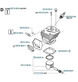 Cylinder Kpl Husqvarna 357XP, 359, CS2156, CS2159 Cylinder Kpl Husqvarna 357XP, 359, CS2156, CS2159