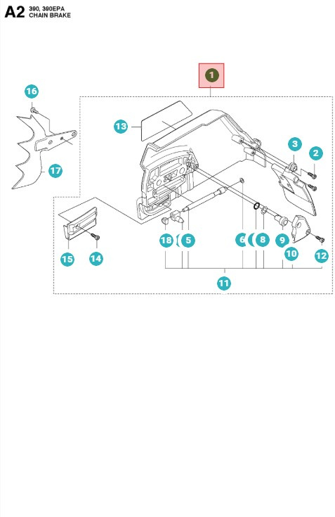 Clutch cover Wrap Husqvarna 372XP, 390XPG, 575XP