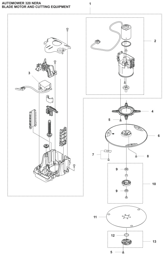 Cutting motor module Nera 320, 430X, 450X Nera