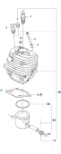Cylinder Assy With Piston Husqvarna 560XP, 562XP, CS2260 Cylinder Assy With Piston Husqvarna 560XP, 562XP, CS2260