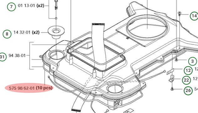 Sealing Strip Chassis 10 Pcs 5759862-02