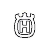 Decal Husqvarna crown 41 mm fla Decal Husqvarna crown 41 mm fla