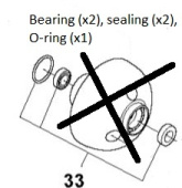 BEARING KIT Rear Wheel AM105, 305, 308 BEARING KIT Rear Wheel AM105, 305, 308
