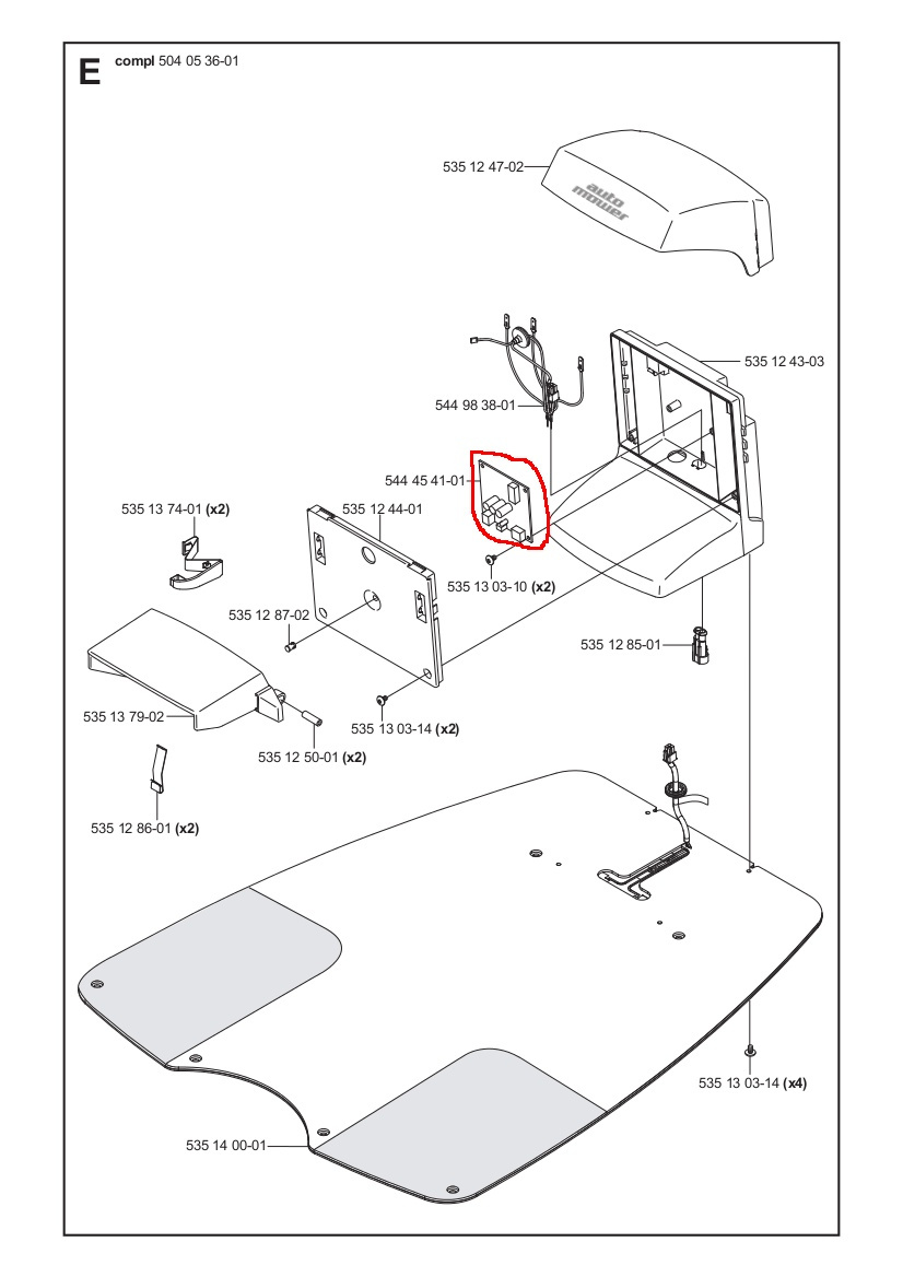Circuit board charging station G2, 220AC, 230ACX old