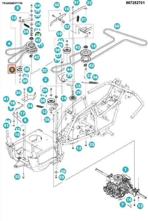 Drive belt Husqvarna Rider 115B, 115C, 120C, FR2315MA