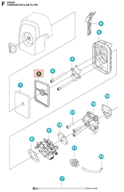 Air filter 525RX, 525RXT, 525LK, 325HE3, 325HE4, 525P5S