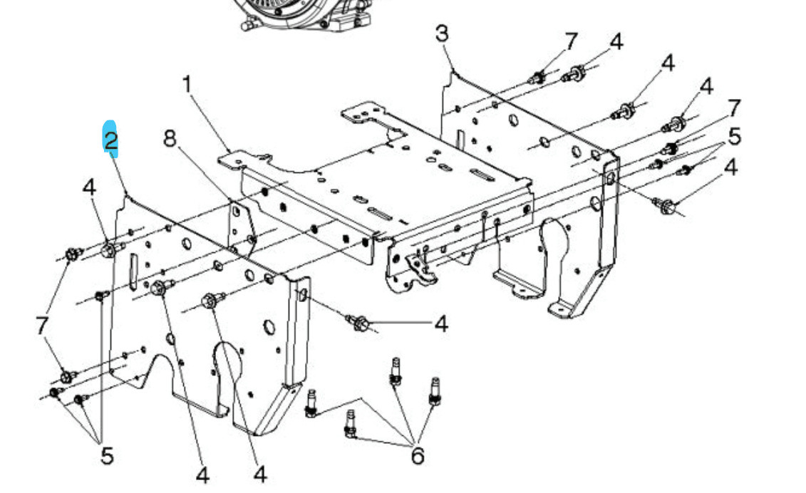 Frame Side Lhs - Ms668 - Orang 5838084-03