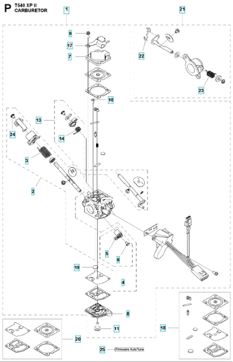 Carburetor,Kit Husqvarna T540XP II