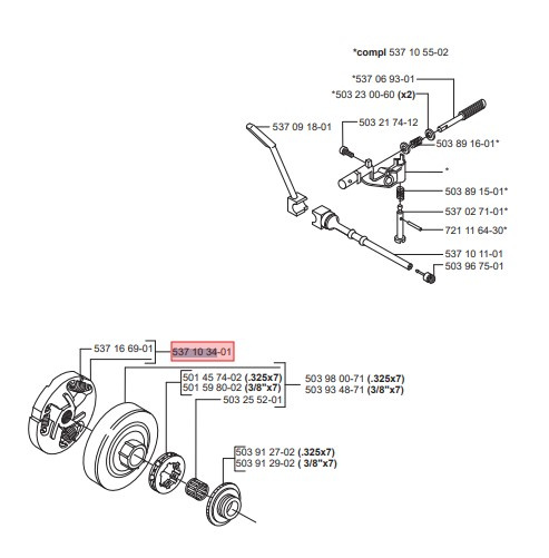 Clutch Husqvarna 357XP