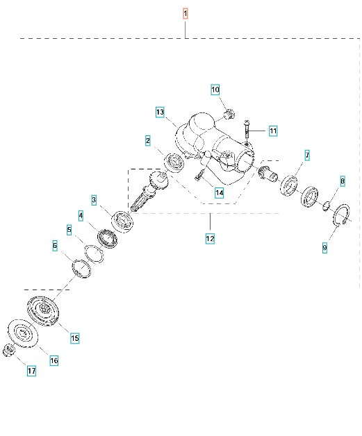 Gear Housing Assy 343F, 545F, 545FX, FC2145, FC2245