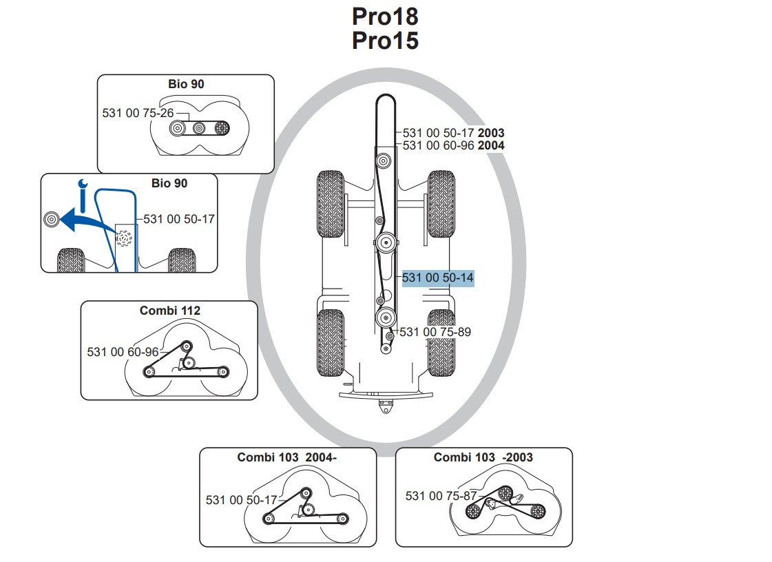 Belt Rider 11, 13, 970, Proflex 1200, FRM13