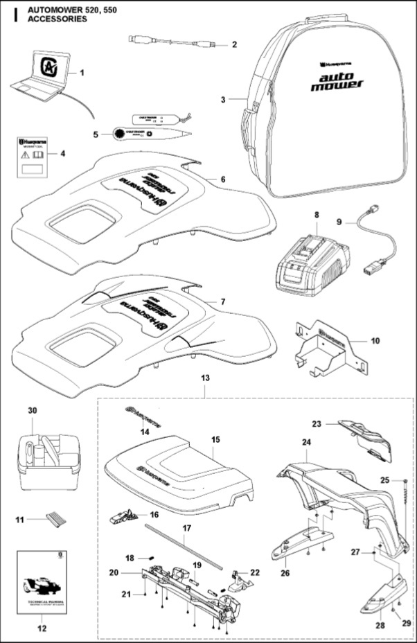 Bodu kit,Top Cover, Grey