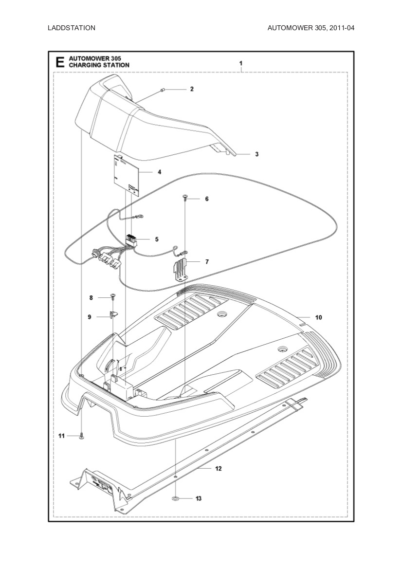 Circuit board charging station 105, 305, 308