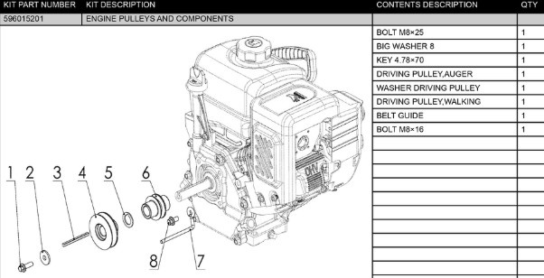 Engine pulley and components