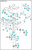 Pulley assembly with bearing spa d Pulley assembly with bearing spa d