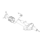 Transaxle assembly tp400r with drive motor and p-brake Transaxle assembly tp400r with drive motor and p-brake