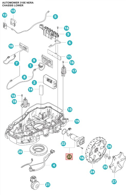 Motor Kit Drive Wheel 420(2022-), 305E, 310E, 405XE, 410XE, 320 NERA