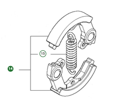 Clutch Husqvarna 143R II, 541RS, 541RST