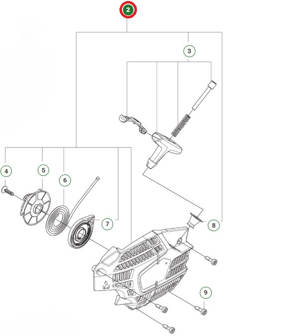 Starter Husqvarna 540XP Mark III, T540XP Mark III